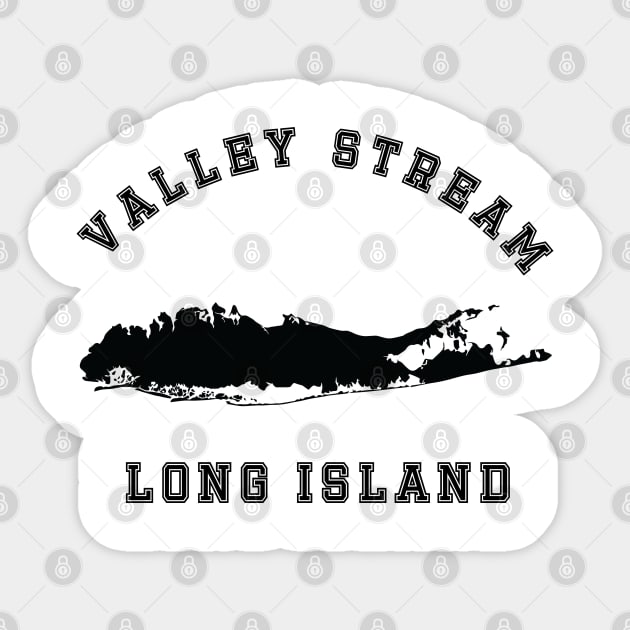 Valley Stream Long Island (Light Colors) Sticker by Proud Town Tees